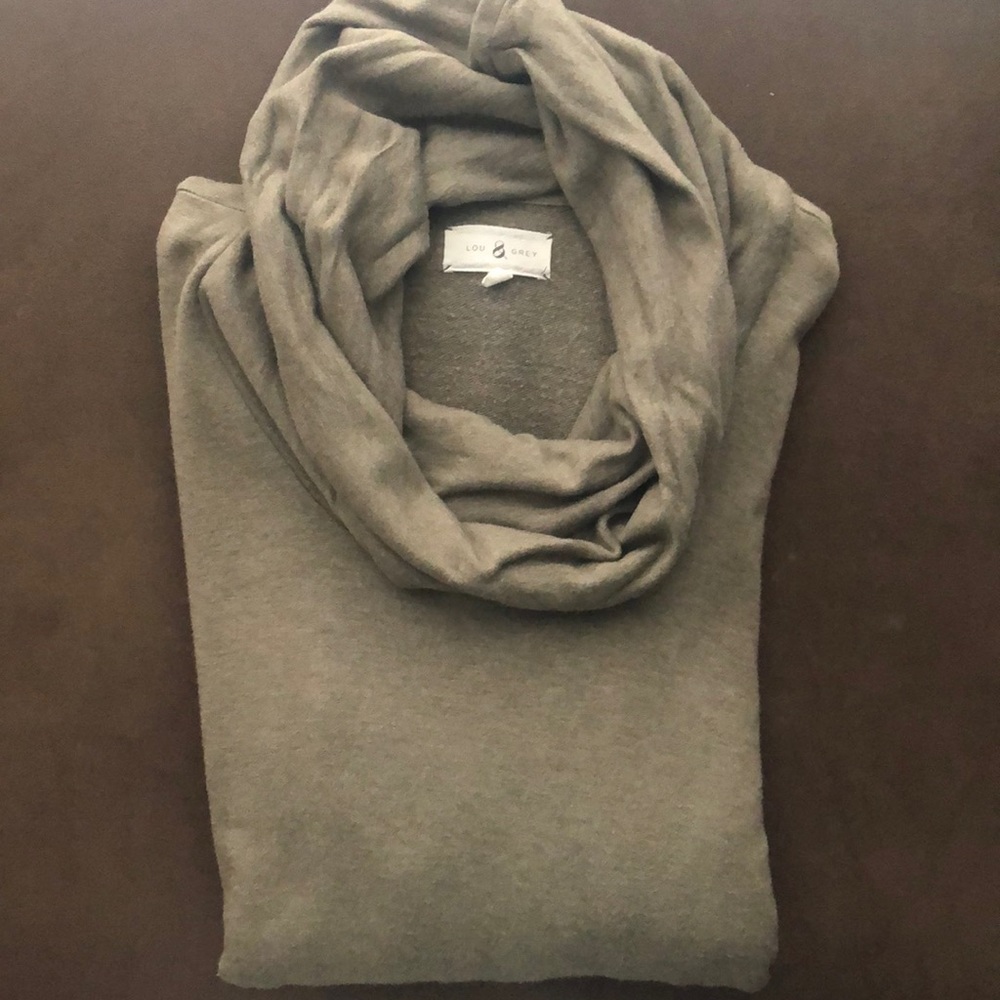 Lou & Grey olive cowlneck tunic size Small